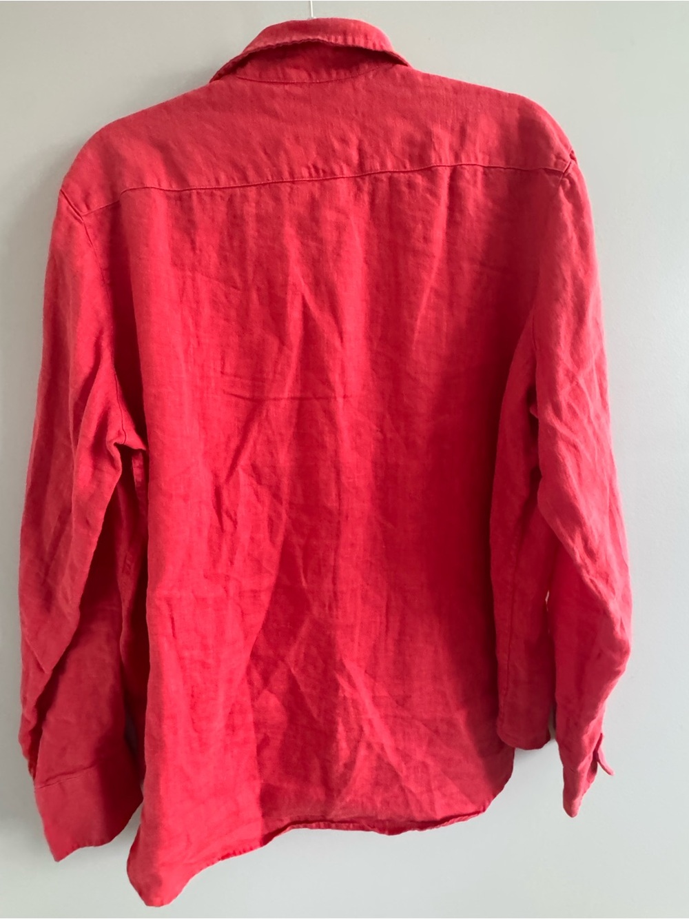 Frank & Eileen light Red Linen Shirt Women's Large NWOT - Picture 3 of 4
